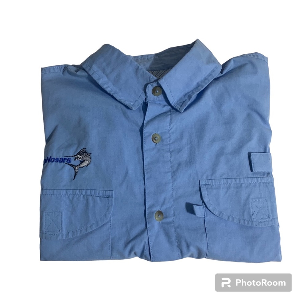 Outdoor Hilton Shirt Men Small Blue‎ Fishing Vented Long-Sleeve Fishingnosara